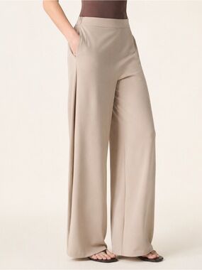 OGL Wide Leg Pull-On Pants – Beige – Size S – New with Tags